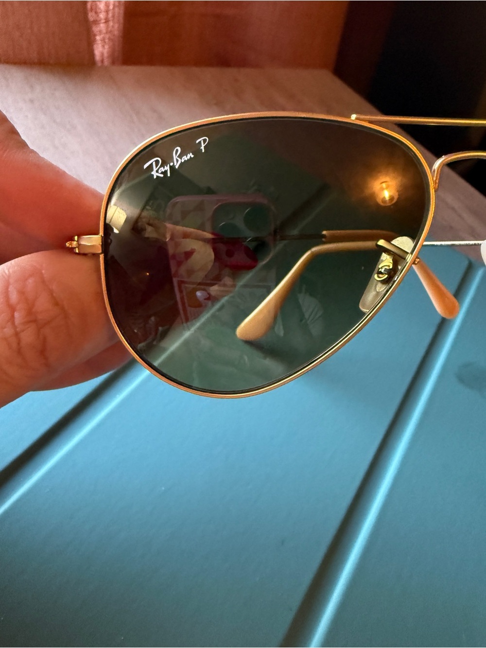 Ray-Ban Polarized Gold Frame Brown Gradient Aviator Sunglasses - Classic Metal - Picture 3 of 7